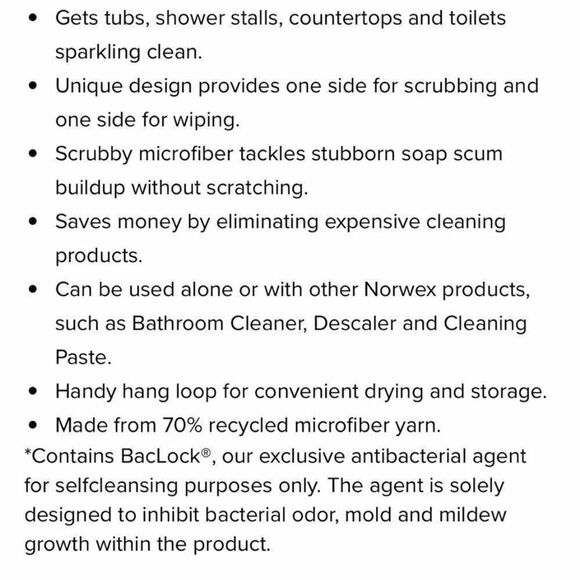 Norwex Bathroom Scrub Mitt NWOT - Picture 12 of 13